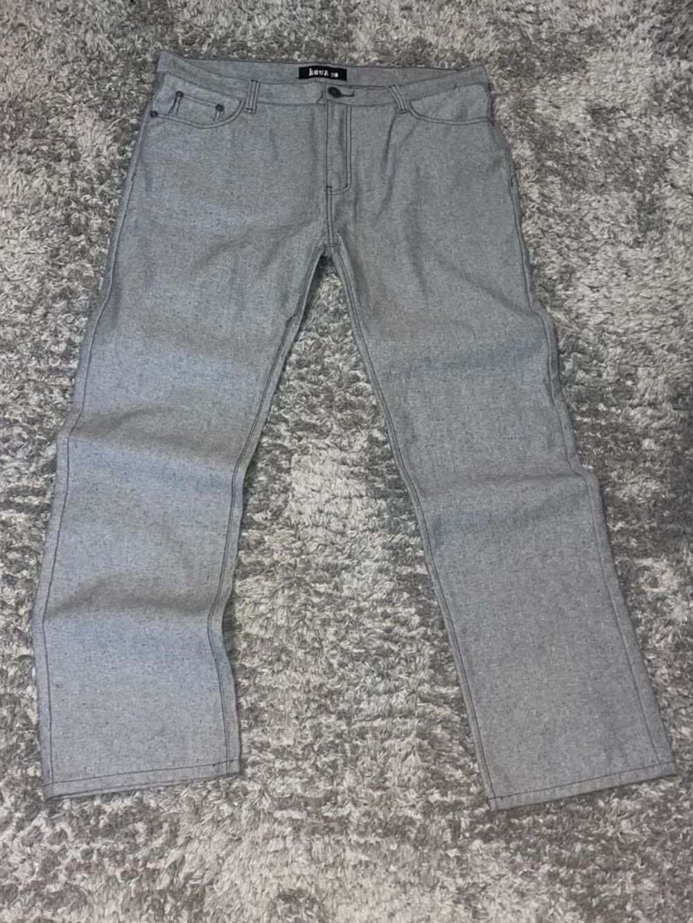 HOVA Gray Straight Leg Denim Jeans Size 38